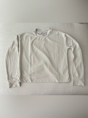 Athleta Women’s Cream Long Sleeve Athletic Crew Tee XS